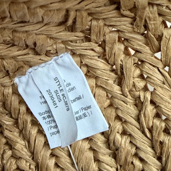 NWT J. Crew Malta Handwoven Straw Tote CJ878 - Picture 8 of 9